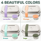 Stainless Steel Bento Box + Condiment Container (Sage / 27oz / 800ml)