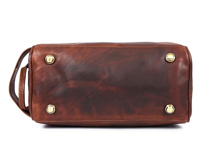 10" Premium Leather Toiletry Travel Pouch - Image 6