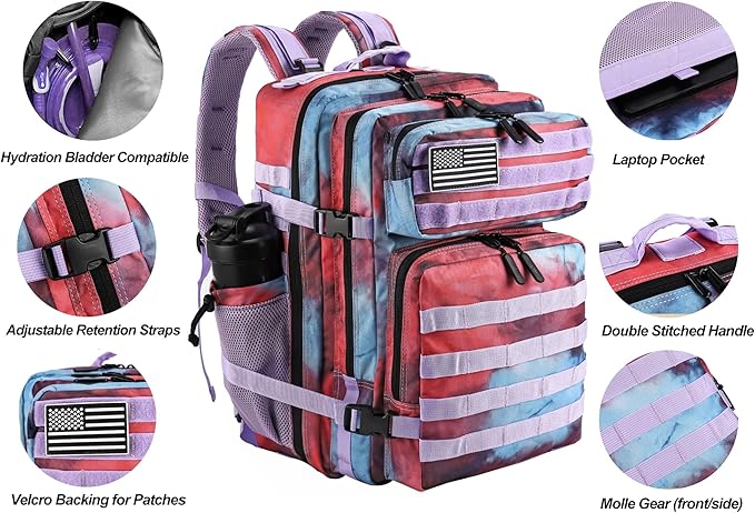 LHI Military Tactical Backpack for Men and Women 45L Army 3 Days Assault Pack - Image 4