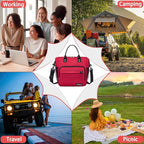 Red Lunch Box for Women for Work Insulated Lunch Bag for Female Adult, Fashion - Image 9