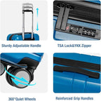 KYME Carry On Luggage 22x14x9 Airline Approved - Image 3