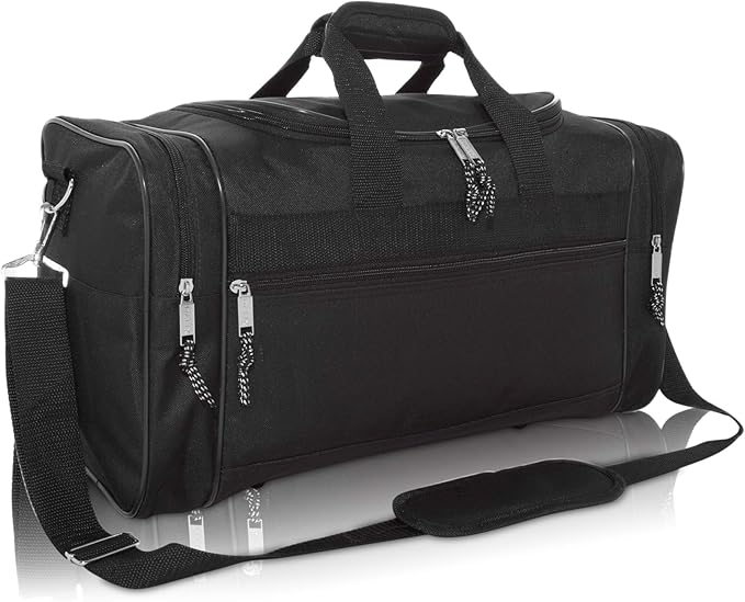 DALIX 17" Blank Duffle Bag Duffel Bag Travel Size Sports Durable Gym Bag by Dalix