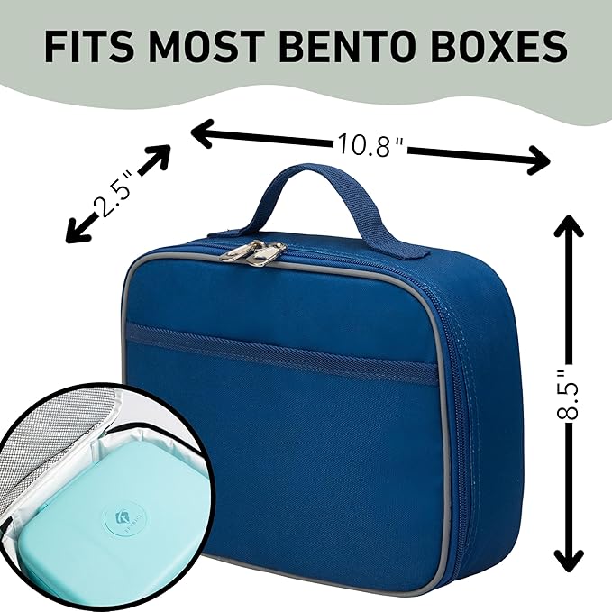 Fenrici Blue Lunch Box for Boys, Kids Insulated Lunch Bag for School, Soft - Image 5