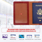 TIGARI Passport Holder for Travel Women Men, PU Leather Passport Wallet Cover - Image 2