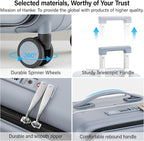 Hanke 24 Inch Luggage with Cup Holder and Charge, Top Opening Hard Shell - Image 9