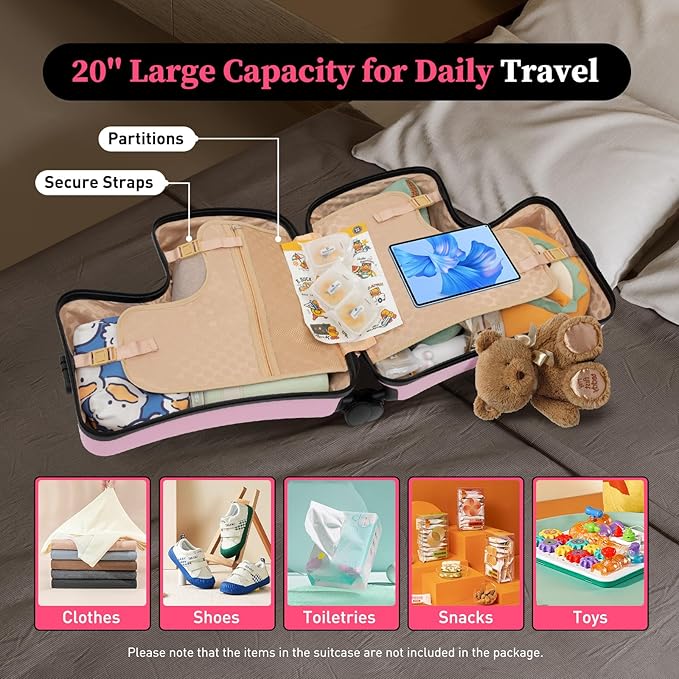 20 Inch Children's Ride On Trolley, Toddler Luggage Seat Ride - Image 4