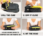 6 Set/3 Set Ultralight Compression Packing Cubes, Suitcase and Backpack Travel - Image 5