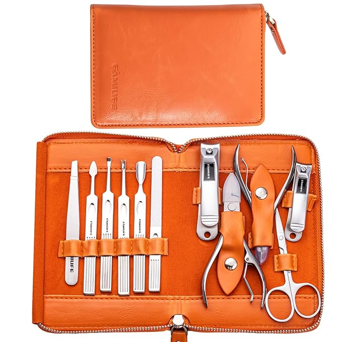 FAMILIFE Professional Manicure Set, Manicure Kit, Nail Clippers Set, 11 in 1 by FAMILIFE
