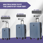 Rails Expandable Hardside Upright Suitcase with 360 Spinner Wheels (Denim / Large Checked)