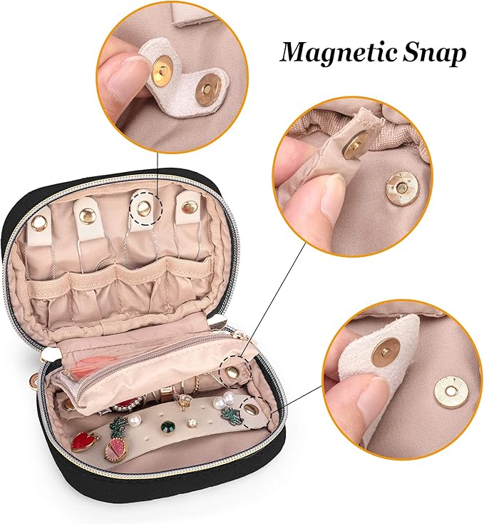 Teamoy Mini Jewelry Travel Case, Storage Organizer Bag - Image 3