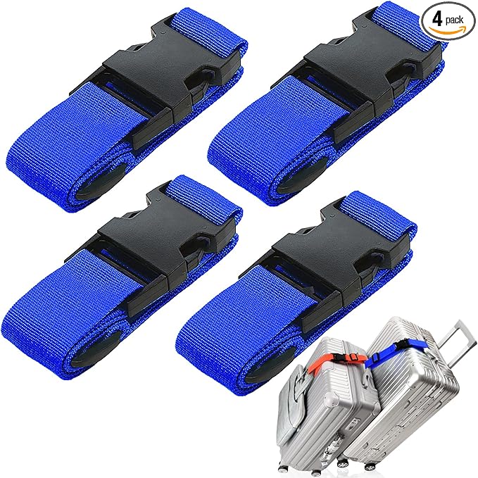 4Pack Luggage Straps Add Bag Luggage Straps to Connect Two Suitcases, by Ajmyonsp