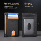 Buffway Slim Minimalist Front Pocket RFID Blocking Leather Wallets - Image 5