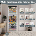 12 Pocket Over the Door Shoe Organizer, Reusable Breathable Large Mesh Bag - Image 6