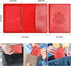 Eoehro Passport and Vaccine Card Holder Combo, Faux Leather, Lightweight - Image 3