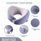 Skechers Women's Memory Foam Neck Pillow, Comfortable & Breathable Travel Pillow - Image 3