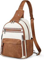 FADEON Large Sling Bag for Women, Leather Crossbody Purse Designer Anti Theft - Image 8