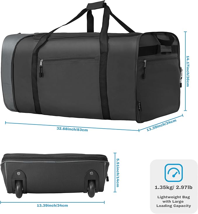 Finnhomy 100L Foldable Rolling Duffel Bag - Image 2