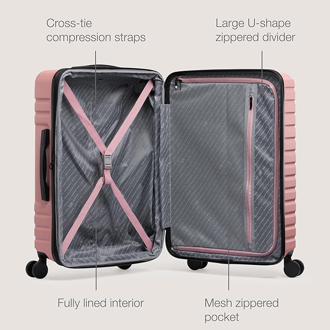 U.S. Traveler Boren Polycarbonate Hardside Rugged Travel Suitcase Luggage - Image 2