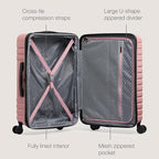 U.S. Traveler Boren Polycarbonate Hardside Rugged Travel Suitcase Luggage - Image 2
