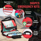380 Pieces Deluxe First Aid Kit Compact Trauma Medical Kits - Image 3