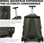 Boavan Rolling Backpack, 17 inch Water Resistant Wheeled Backpack, Carry on - Image 5