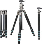 BONFOTO Portable Aluminum Alloy B674A Lightweight Camera Travel Tripod Monopod by BONFOTO