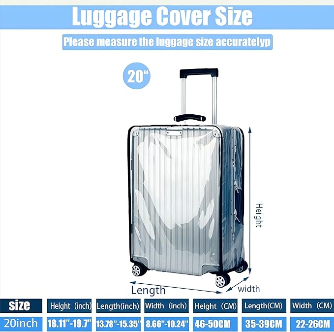 20 Inch Luggage Covers for Suitcase TSA Approved, Carry On Luggage Cover - Image 2