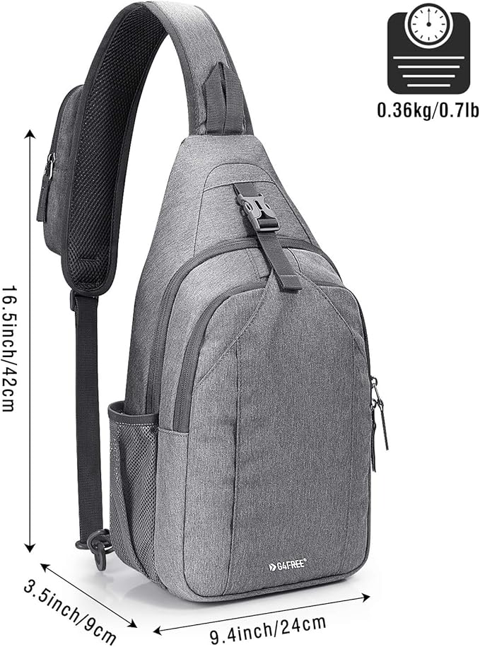 G4Free Sling Bag RFID Blocking Sling Backpack Crossbody Chest Bag Daypack - Image 4