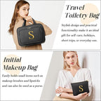 Personalized Gifts for Women, Initial Toiletry Bag Hanging Travel Organizer & - Image 5