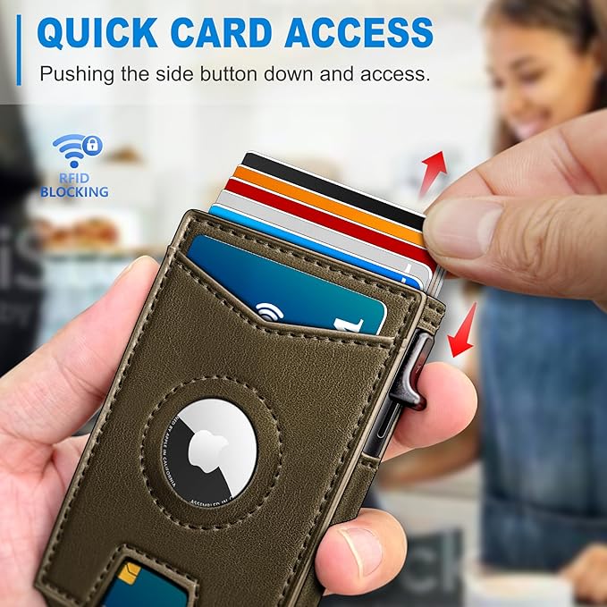 Airtag Wallet for Men, with Money Clip Gift Boxed, Slim Front Pocket Wallet - Image 5