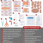 PTEROMY 100 Piece Mini First Aid Kit, Portable Small Emergency Kits Compact 1st - Image 4