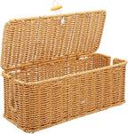 Cable Management Box, Handmade Imitation Rattan Cord Cable Organizer, Open by KANYO-AUTO