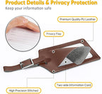 8 Pack Leather Luggage Travel Bag Tags by Travelambo - Image 2