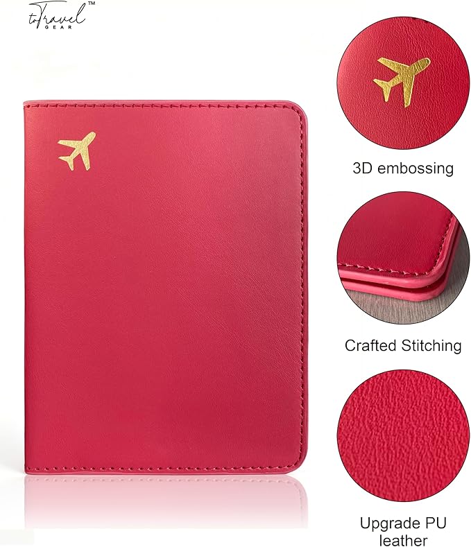 Passport Holder for Travel Essentials, RFID Blocking Passport Cover Case for - Image 4