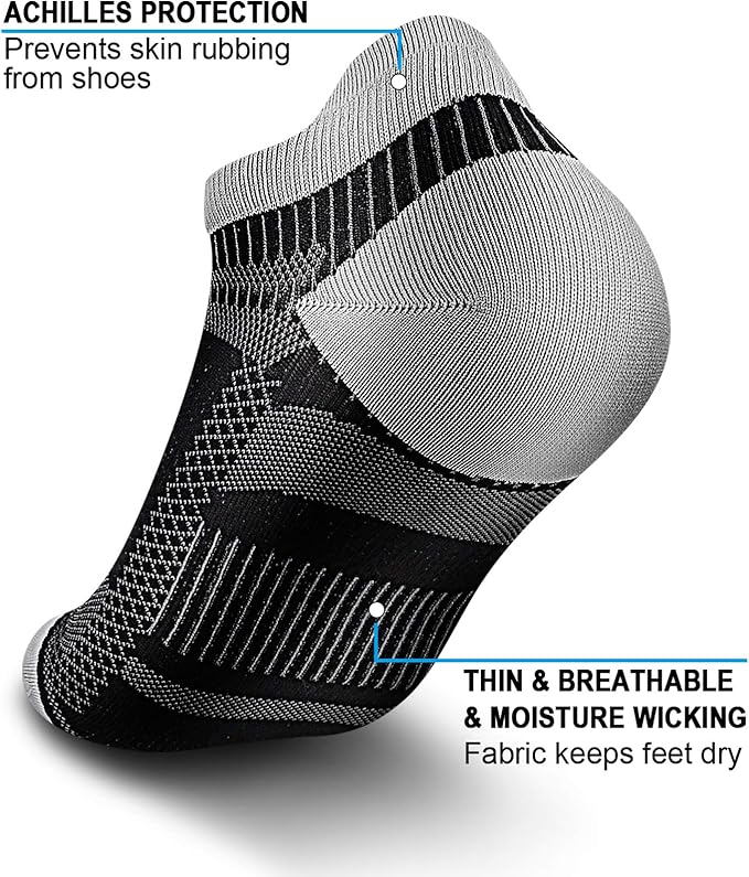 PAPLUS Ankle Compression Sock for Men and Women 2/4/6 Pairs, Low Cut - Image 4