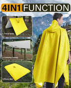 iCreek Hooded Rain Poncho with Pocket Waterproof Lightweight Unisex Raincoat - Image 3