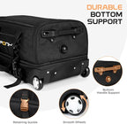 Rolling Duffle Bag with Wheels, Large Travel Duffel Bag with Shoe Compartment - Image 5