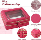 Aveniee XL Clear Makeup Organizer, Double Layer Travel Cosmetic Case - Image 2
