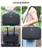 Relavel Makeup Train Case With LED Mirror, Professional Travel Cosmetic Bag - Image 6