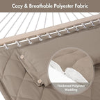 ANOW Double Hammock with Spreader Bars and Detachable Pillow, 2 Person Hammock - Image 4