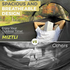 Miztli Camping Hammock -Portable Hammock w/Spacious Net & Tree Straps - Image 3