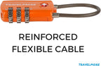 4 Pack TSA Approved Travel Combination Cable Luggage Locks - Image 4