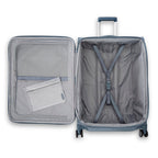 UpLIFT Lightweight Large Checked Softside Luggage with Spinner Wheels (Large Checked / Elemental Blue)
