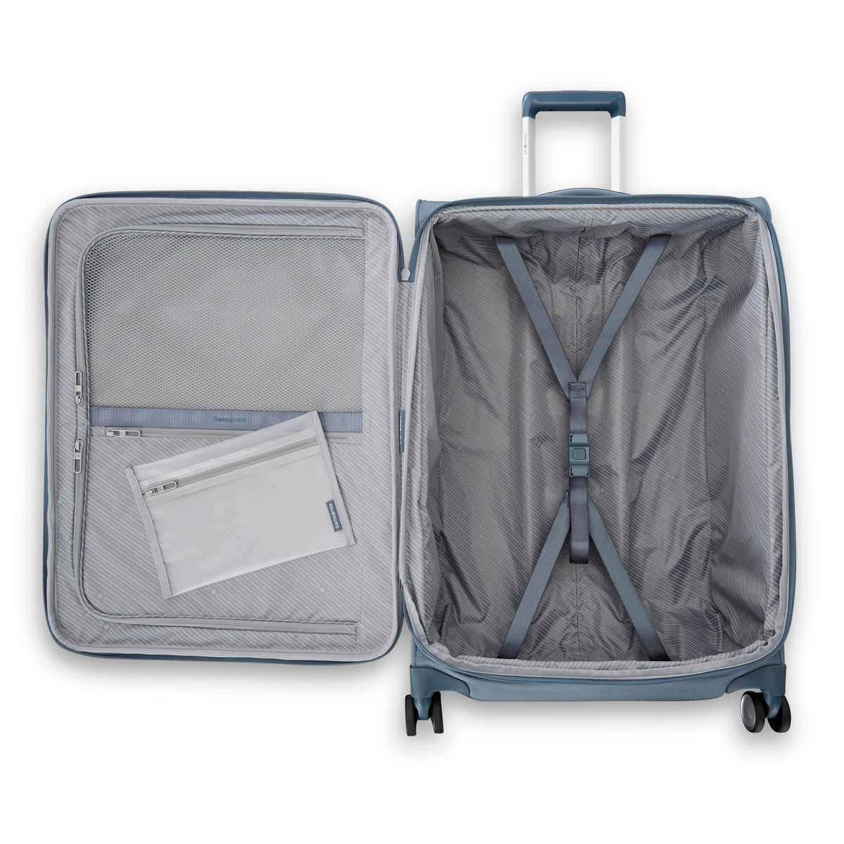 UpLIFT Lightweight Large Checked Softside Luggage with Spinner Wheels (Large Checked / Elemental Blue)