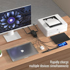 NENJI 75W GaN USB-C Super Fast Charging Station, 8-in-1 Power Strip - Image 5