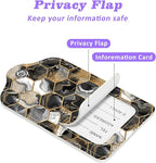 Gold Ink Hexagon Texture Luggage Tags 2PCS PU Leather Suitcases Tag - Image 3
