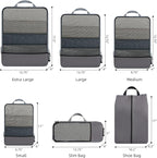BAGAIL 4 Set/6 Set/8 Set Compression Packing Cubes Travel Accessories - Image 2