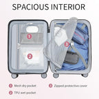 KROSER Hardside Expandable Carry On Luggage - Image 3