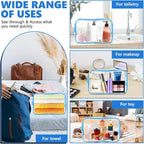 AURUZA 4 Pack Clear Toiletry Bag, Portable Travel Makeup Bags - Image 6