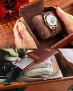 MR.OKAY Single Watch Travel Case-Classic Leather Watch Case - Image 7